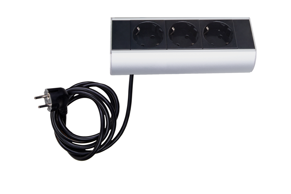 Donel Настольный розеточный блок Ovaledesign в сборе: 3х220V, кабель 3м с вилкой, DDSBCNU6O-3PSANC3M Donel Настольный розеточный блок Ovaledesign в сборе: 3х220V, кабель 3м с вилкой, DDSBCNU6O-3PSANC3M
