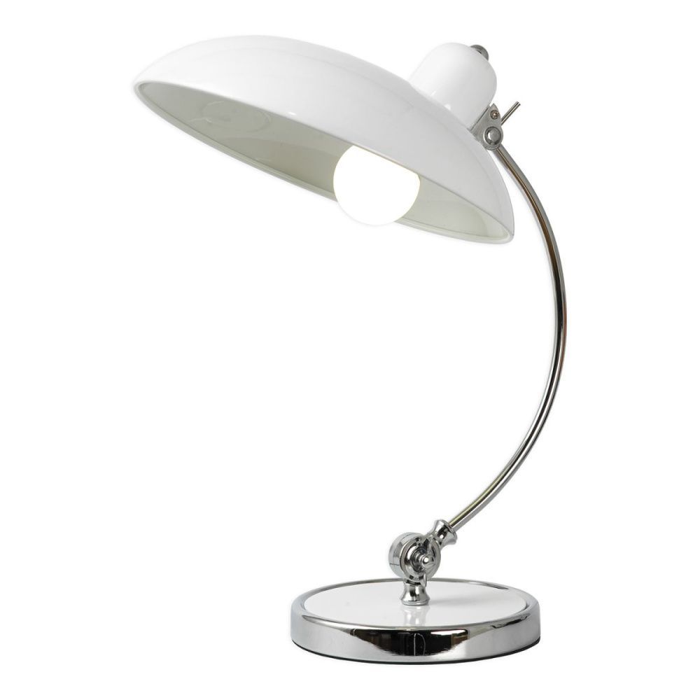 Настольная лампа 46 см, Lussole Falcon LSP-5006, белый-хром