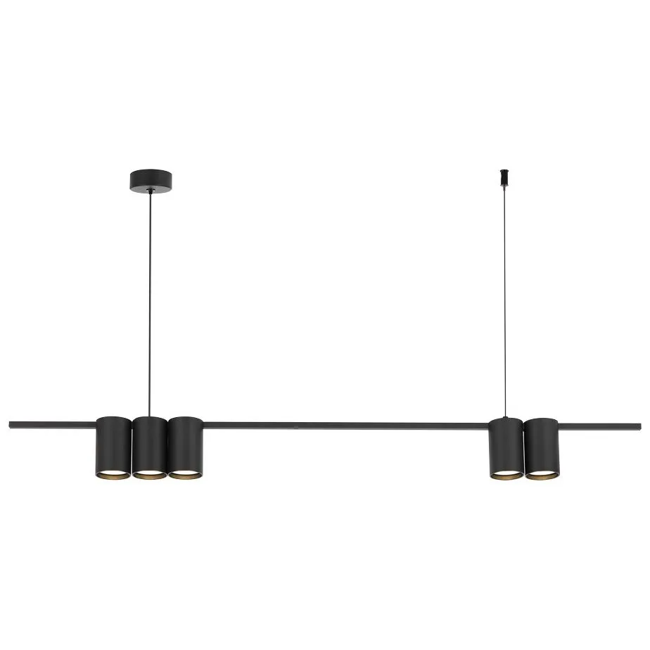 Подвесная люстра 100*6 см, 5*GU10 Velante 471-023-05 черный