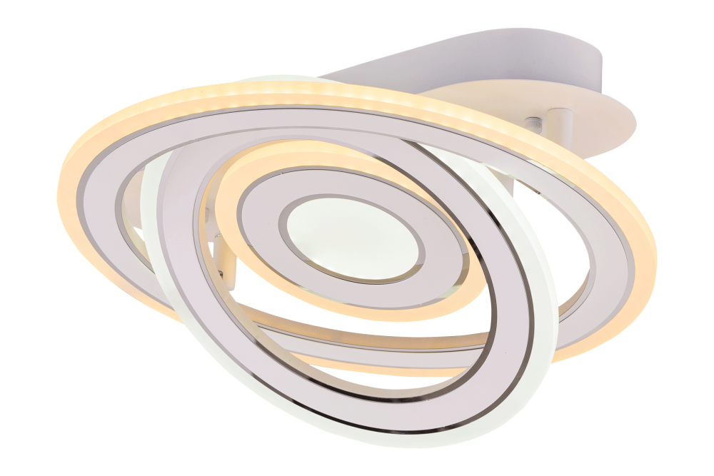 Люстра Ø360 x H100, мм, 86W 3000K-6500K, WT+CR (Белый+Хром) Sfera Sveta 55634/3 WT+CR