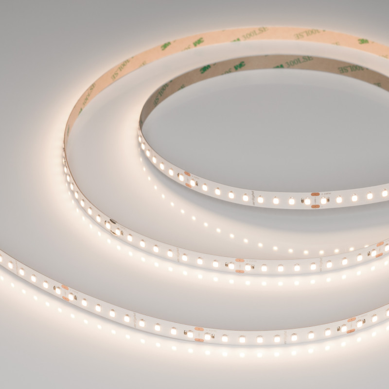 Лента UL-A126-10mm 24V Warm3500 (8 W/m, IP20, 5m) (Arlight, высок.эфф.165 лм/Вт) 044496. Цена указана за 5 метров. Продается кратно 5 метрам.
