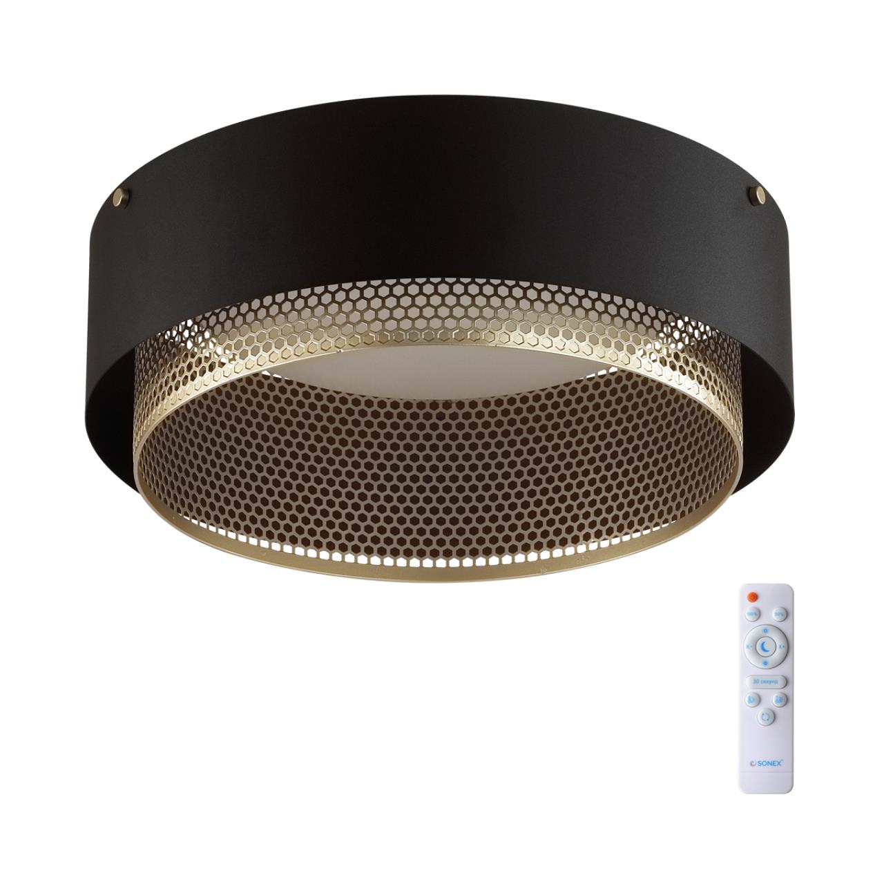Потолочный светильник *41*15 см, LED 1*48W, 3000-6000 К, Sonex Antey 7692/48L, белый/черный/шампань