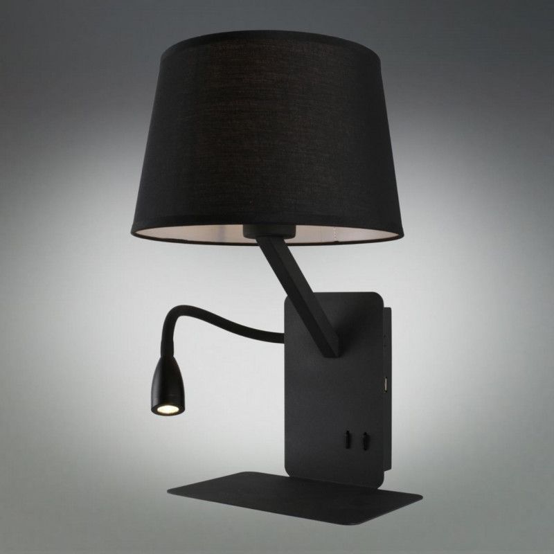 Бра 23*25*38,5 см, 2*E27, 60W, Omnilux Omnilux 628 OML-62811-02, черный