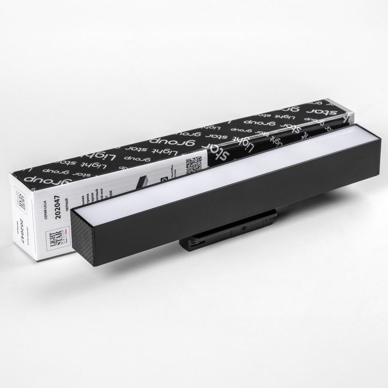 Светильник на шине 27*3,5*-3,5 см, *LED*20W, 4000K, Lightstar Lilla 202047, черный