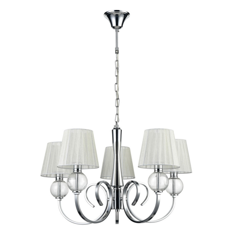 Подвесная люстра  66*89 см, 5*E14 хром Vele Luce Percy VL1971L05