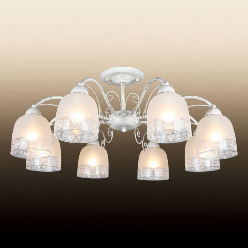 Люстра 71*32 см, 8*E14, 40W, Omnilux Omnilux 549 OML-54907-08, бежевый