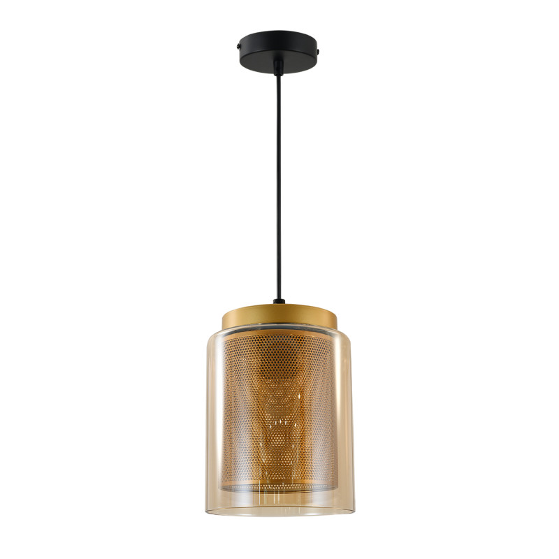 Подвесной светильник 15 см, Indigo Alleanza 10023/1P Gold V000506, черный, 10023/1P Gold