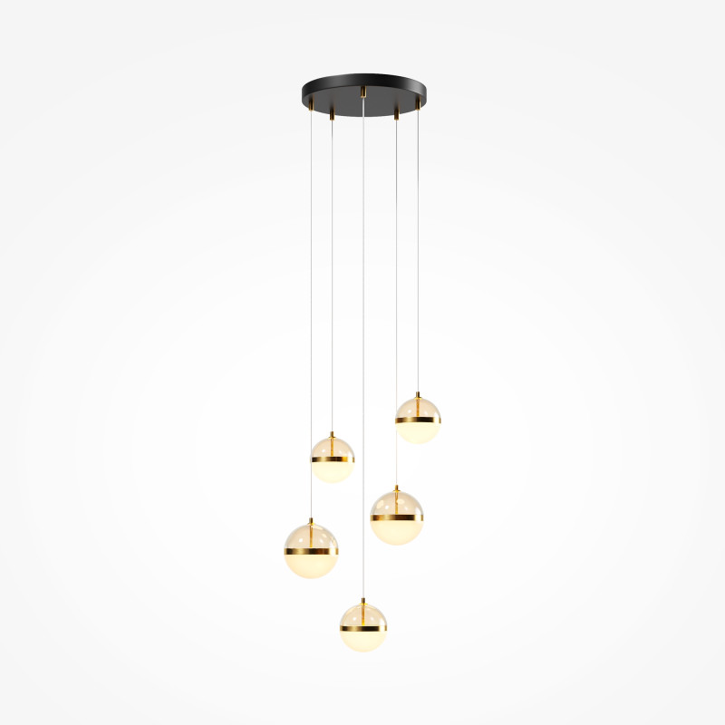 Каскадная люстра 45*45*318,5 см, LED, 58W, 3000К, Maytoni Area MOD295PL-L60BBS3K черный