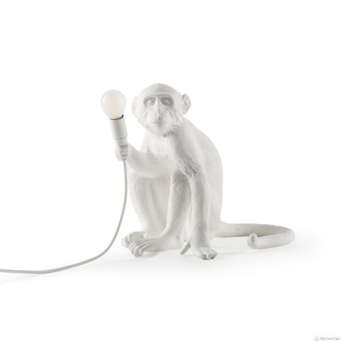 Настольная лампа-обезьяна Seletti 14882 белый