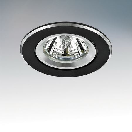 Встраиваемый светильник Lightstar Banale 011007R серебристый, черный