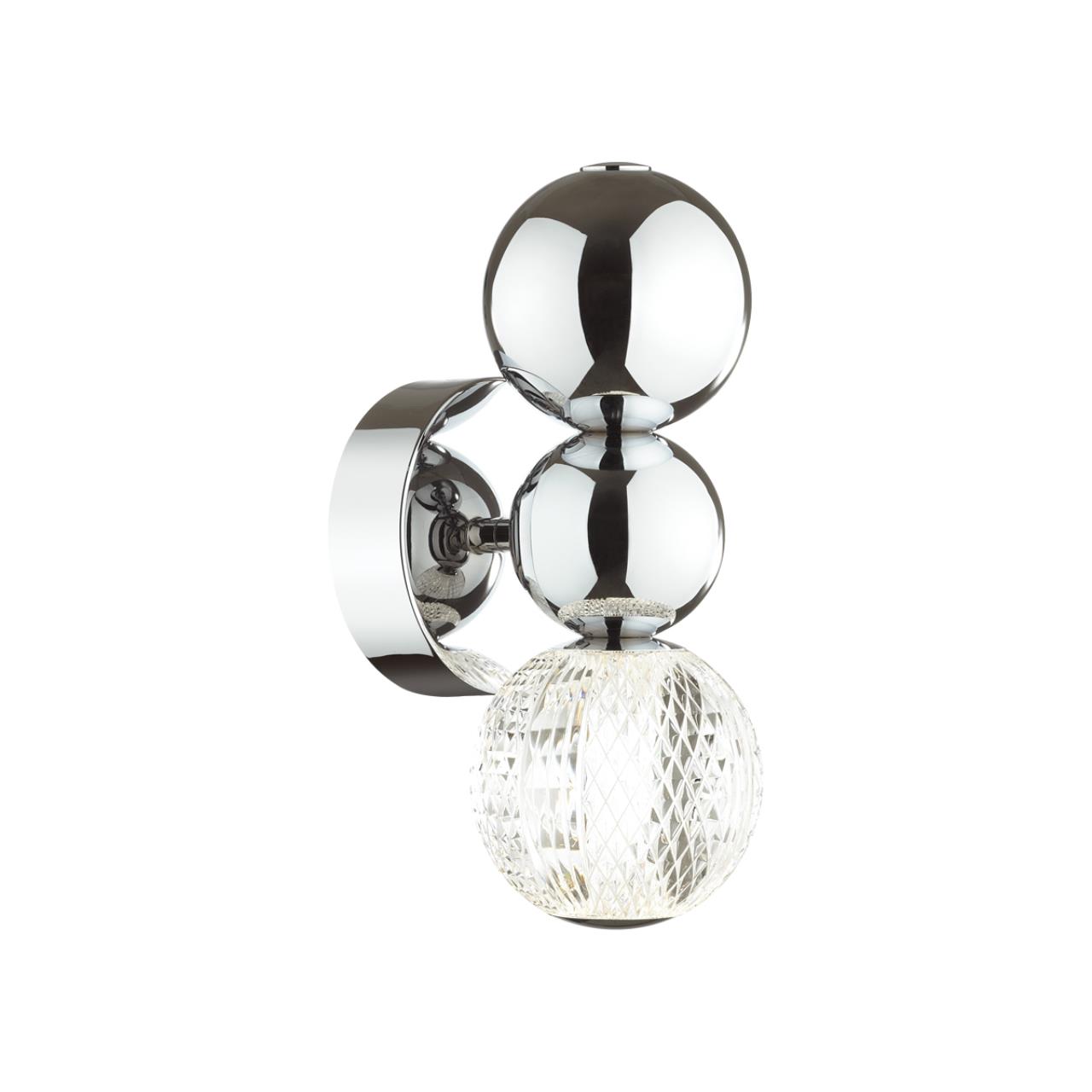 Светодиодный светильник 29 см, 4W, 4000K, Odeon Light CRYSTAL 5007/4WL, хром