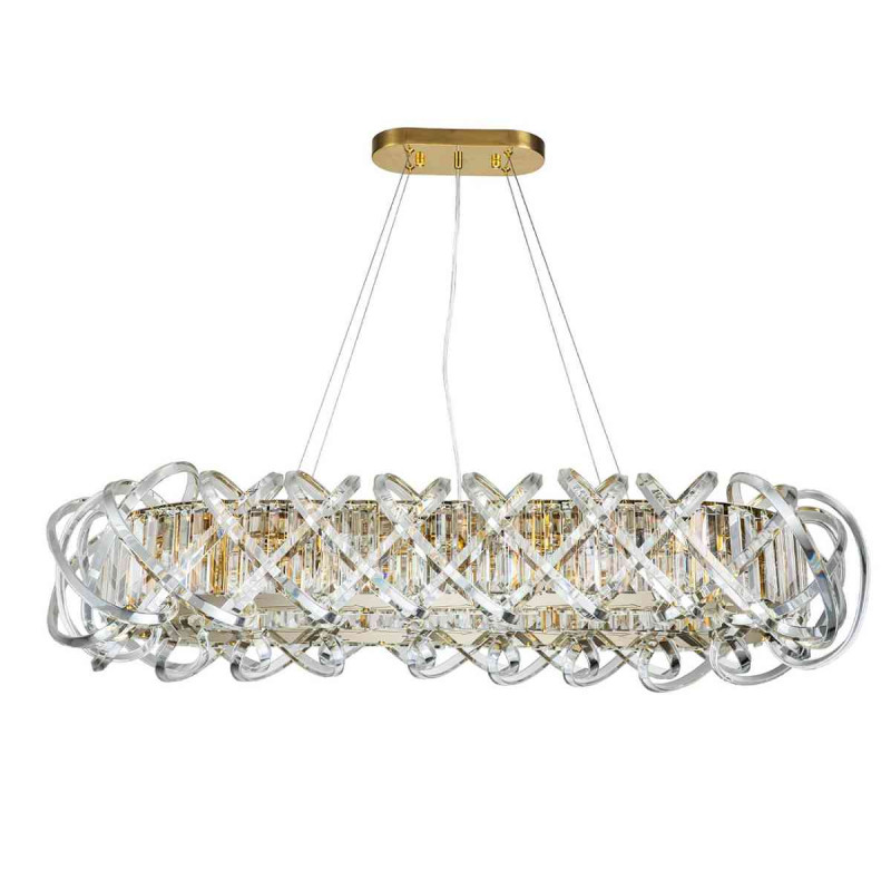 Подвесной светильник 1110*500*255/1500 мм, 12*E14 золото Indigo Braccia V000400, 12007/12PL Gold