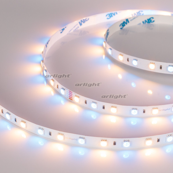 Лента RT-B60-10mm 24V RGBW-Warm (14.4 W/m, IP20, 5060, 5m) (Arlight, Открытый) 018327(2). Цена указана за 5 метров. Продается кратно 5 метрам.