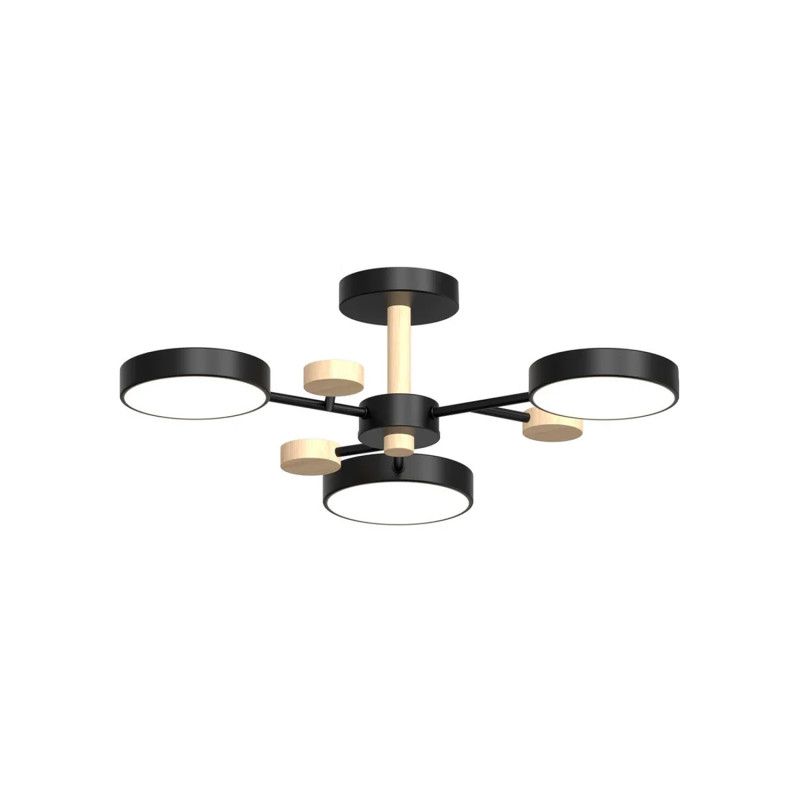 Светильник **20- см, *LED*52W, 4000K, LED4U L3203-620 BK, Черный, Бежевый