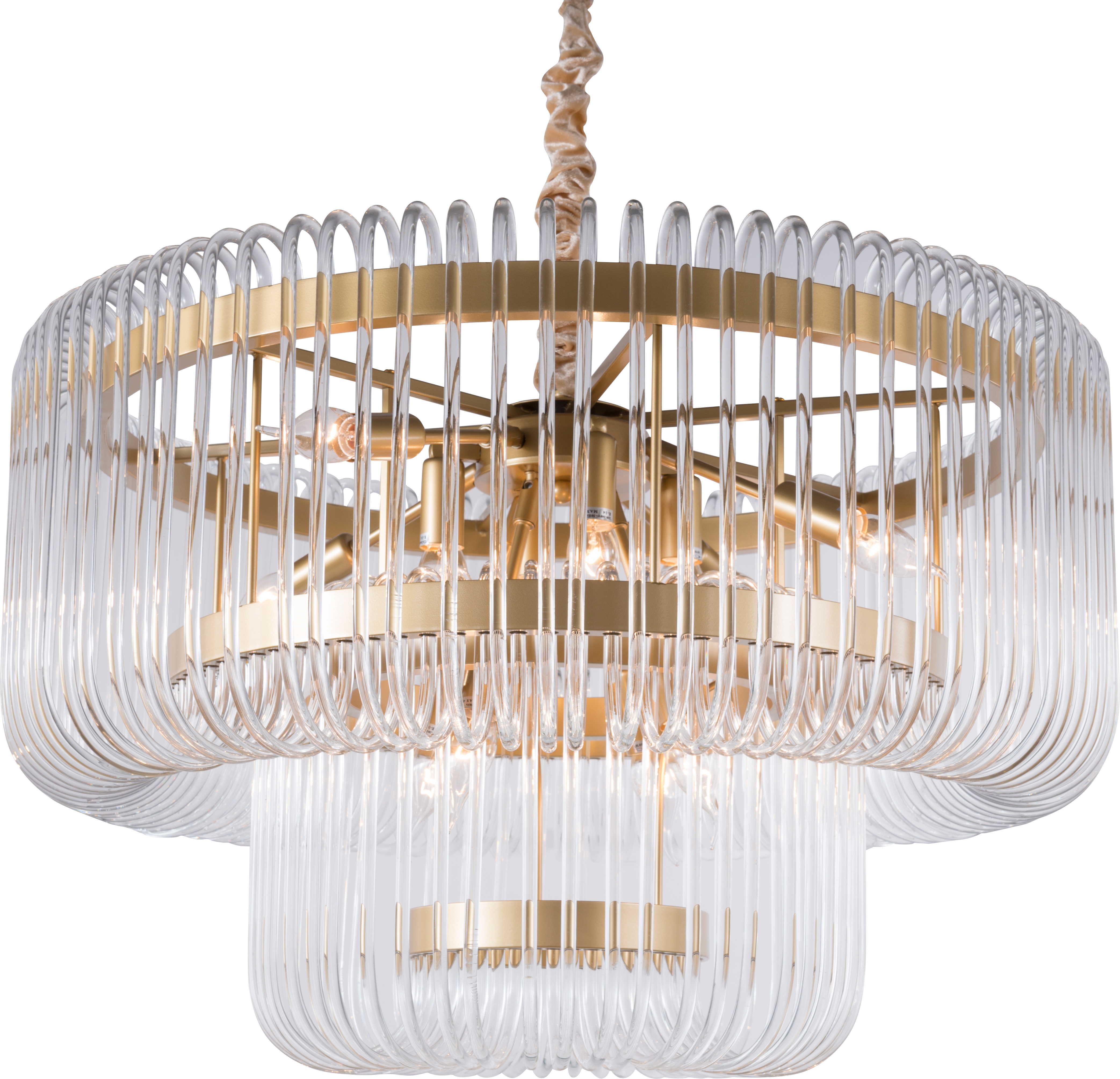 Люстра 750*470, 12*E14, 40W NewRgy Cristallo 5565A/12 SP BRS, Золото