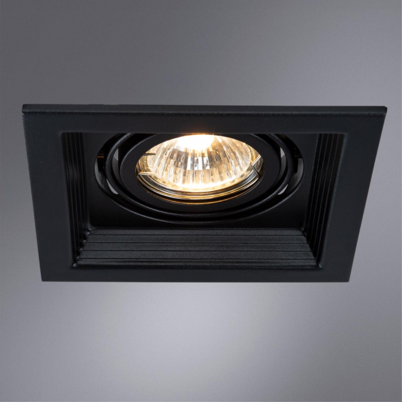 Встраиваемый светильник 13 см Arte Lamp CANIS A6661PL-1BK черный