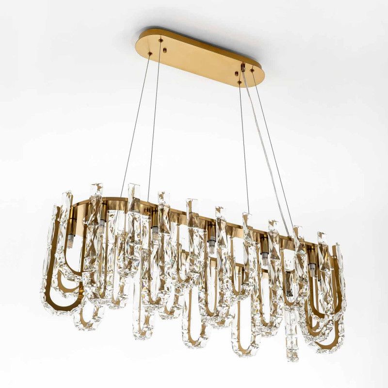 Подвесная люстра 32*80*70/140 см, 12xG9 MODELUX ML.6621.12 BS латунь