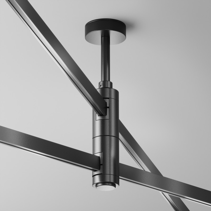 Подвесной комплект 2,9*2,9*18,4 см, Maytoni Technical Magnetic trаck system Flarity черный TRA156C-D1-B черный