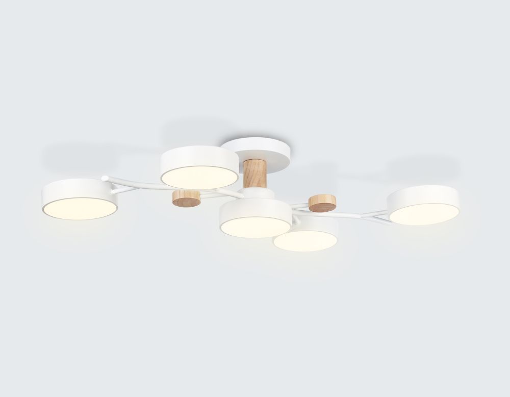 Подвесной светодиодный светильник с пультом 83*40*16- см, **W, 3000-6400K, Ambrella Light Comfort FL4834, белый