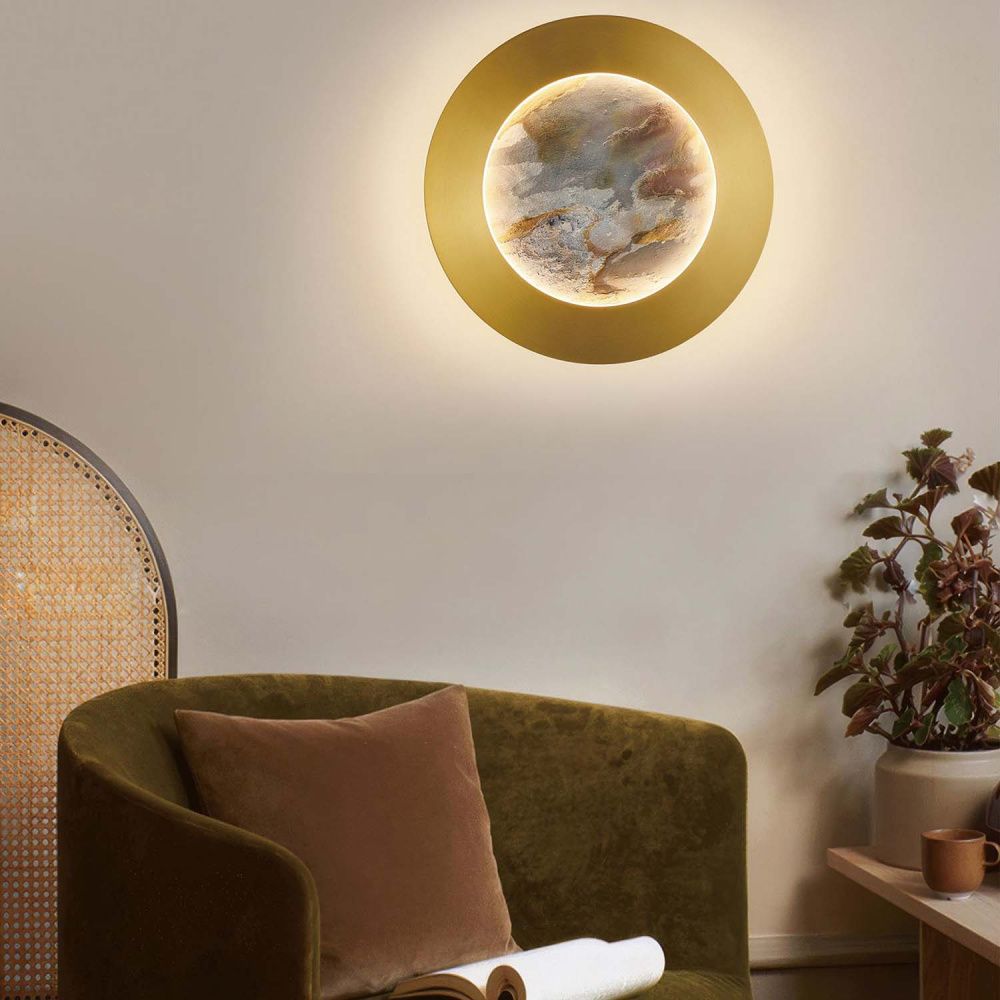 Бра 30*30 см, 1*LED, 24W, 4000K, Favourite Lago 4596-1W, черный матовый