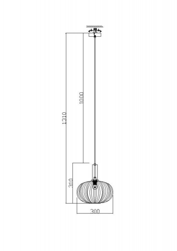 Светильник 30 см, Freya Zelma FR8012PL-01GN, латунь