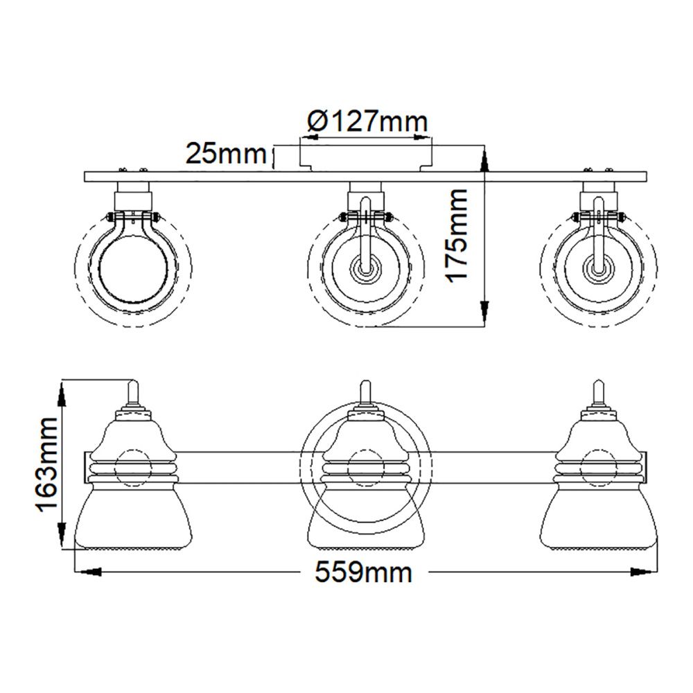 Бра для ванных комнат Kichler, Арт. KL-TALLAND3-PC-BATH
