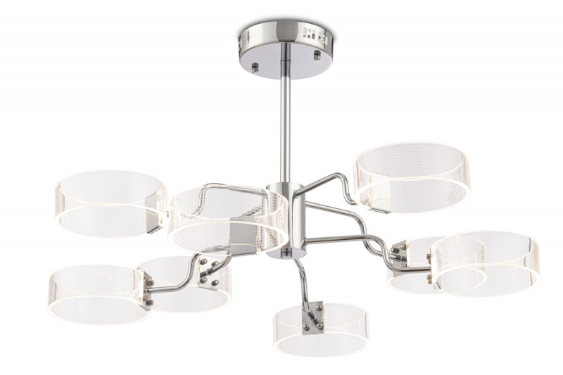Потолочная светодиодная люстра Freya FR6039CL-L64CH, 48W LED, 4000K, диаметр 75 см, хром