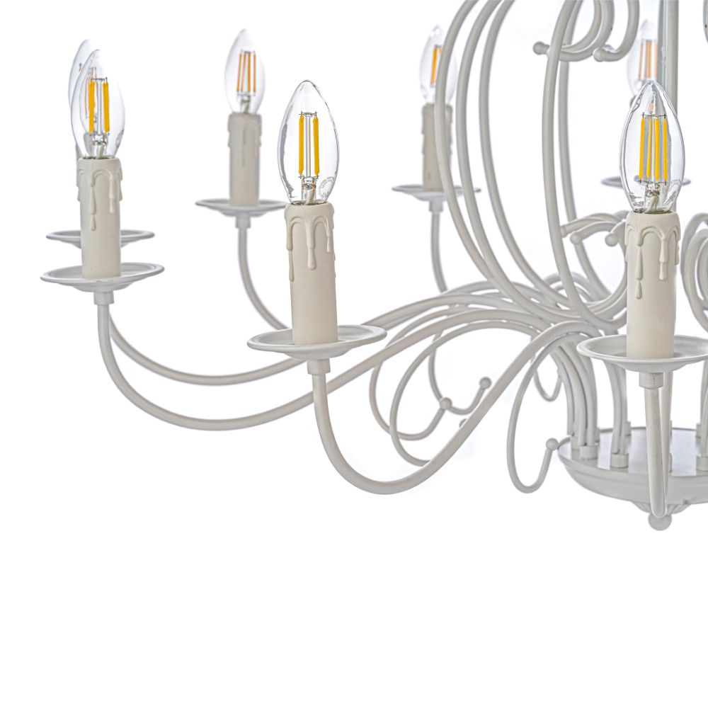 Люстра *90*133 см, 12*E14*40W, Arti Lampadari Amaro White Amaro E 1.1.12 W, Белый