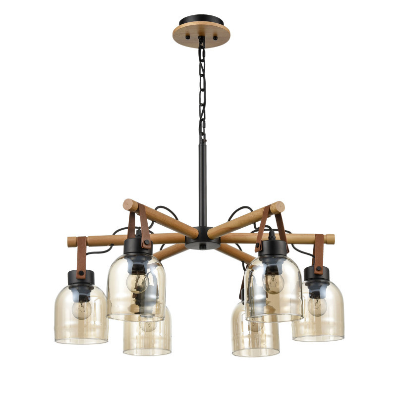 Подвесная люстра  67*99 см, 6*E27 черный Vele Luce Calma VL2122L06