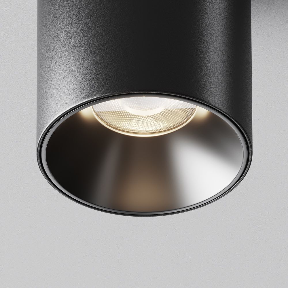 Потолочный светильник 7,5 см, LED*8W, 4000K, Maytoni Alfa LED 50° C064CL-8W4K-RD-B, Черный