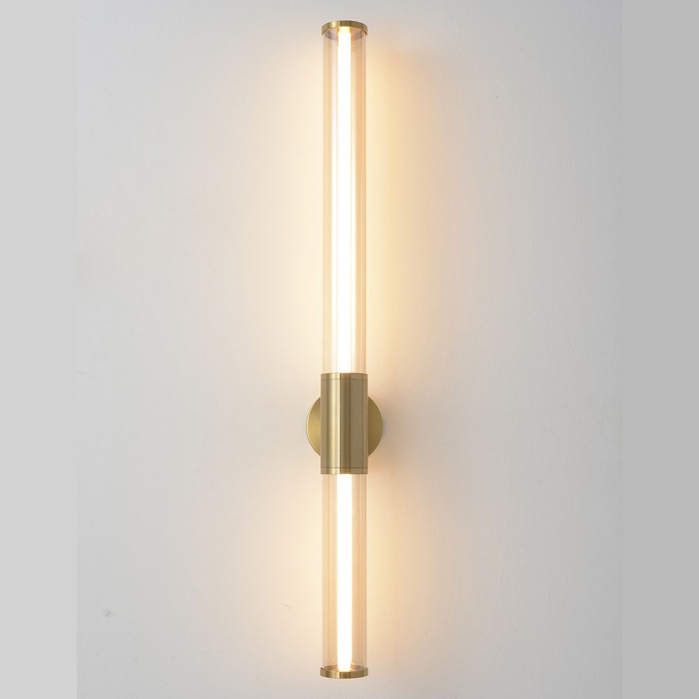 Светильник 82 см, 18W, 3000K, Crystal Lux LINEUP AP18W LED BRASS, латунь