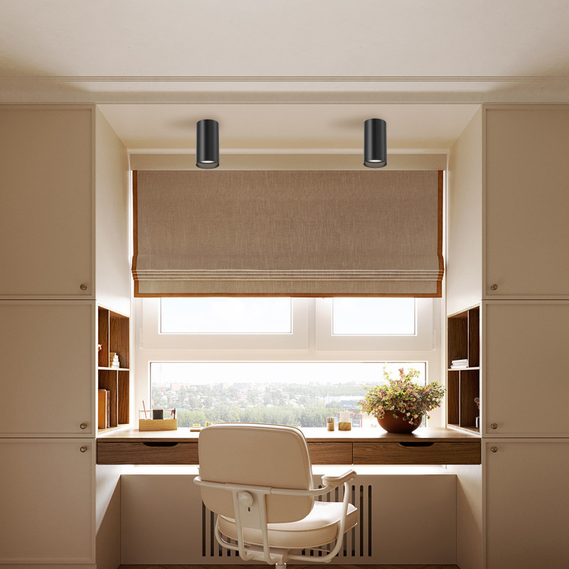Светильник 5*5 см, GU10 10W, Maytoni Focus S C052CL-01B, черный