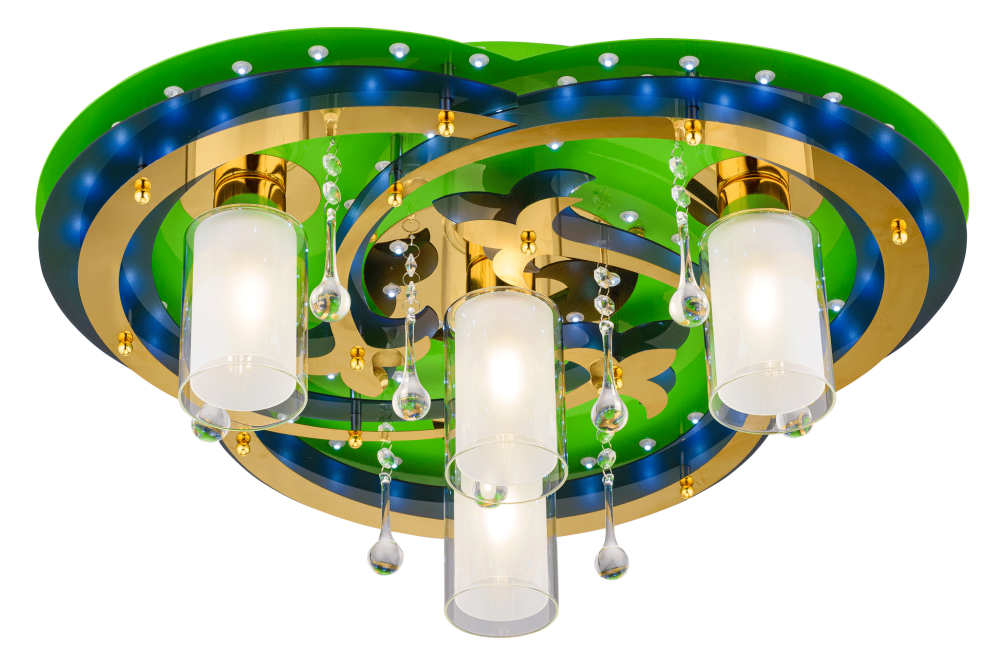 Люстра Ø620 x H200, мм, 60W, GN+GD WT Sfera Sveta 8355/4 GN+GD WT