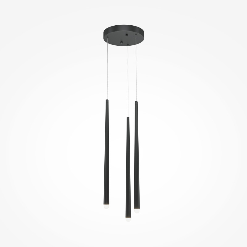 Подвесной светильник 26*26*369,3 см, LED, 19W, 3000К-4000К, Maytoni cascade MOD132PL-L18BK черный