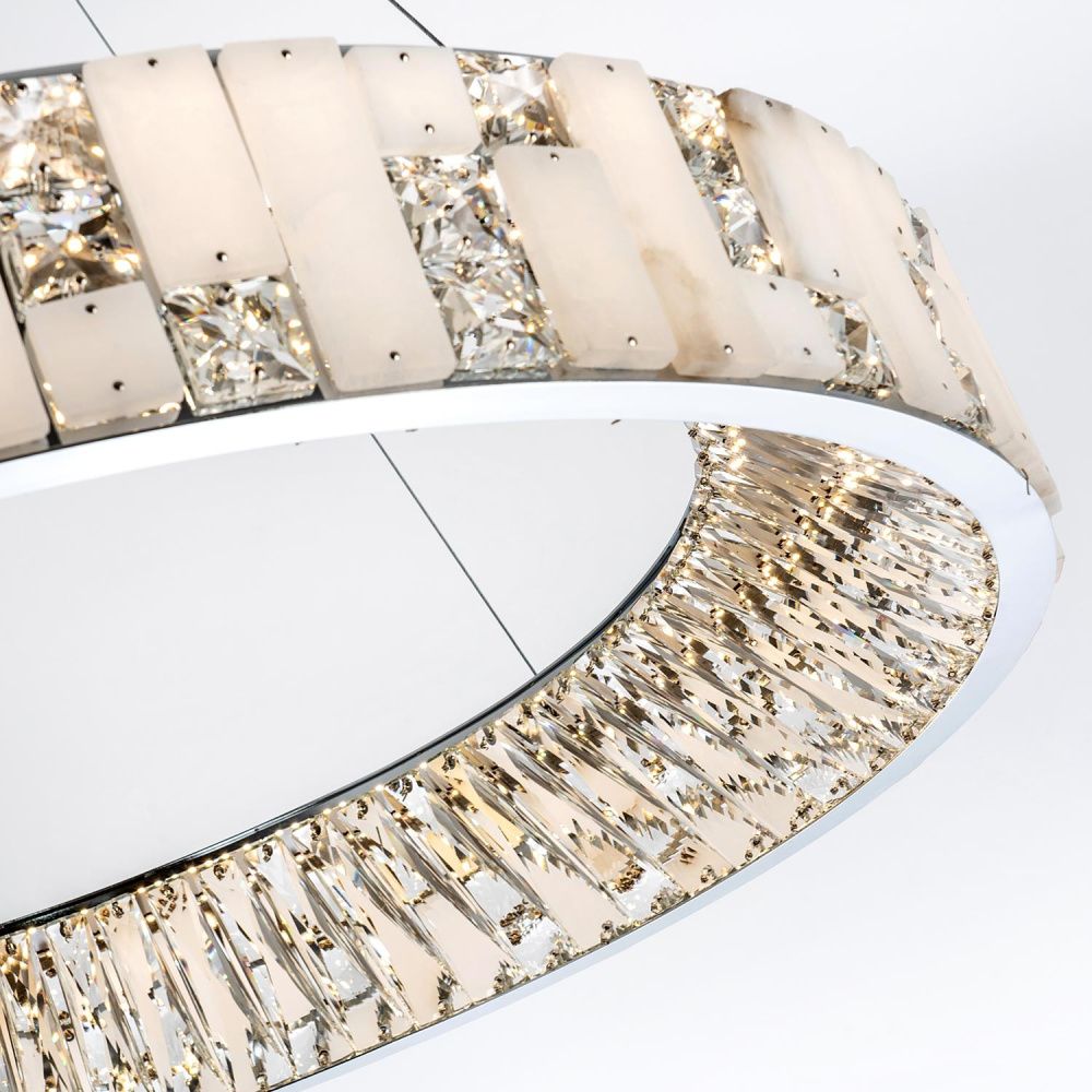 Подвесная люстра 80x80x40см, LED, 93Вт, 3000 / 5500K, Modelux ML.6988.800P CR Хром