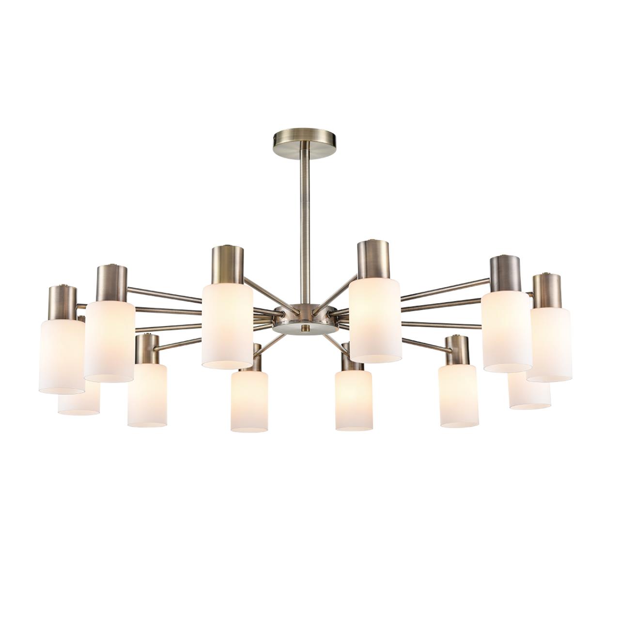 Люстра потолочная 95*49 см, 12*E14 Lumion MAVE 8100/12C бронза, белый