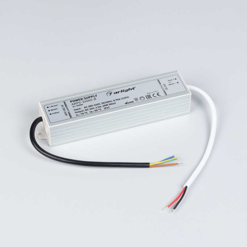 Блок питания для светодиодной ленты Arlight 020005 17,9*4,1*3,1 см, 60W, K,