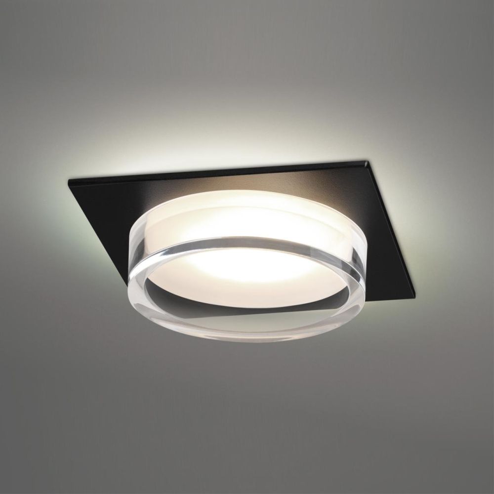 Светильник встраиваемый 10.5 см, GX53, Novotech Gem 371028, черный