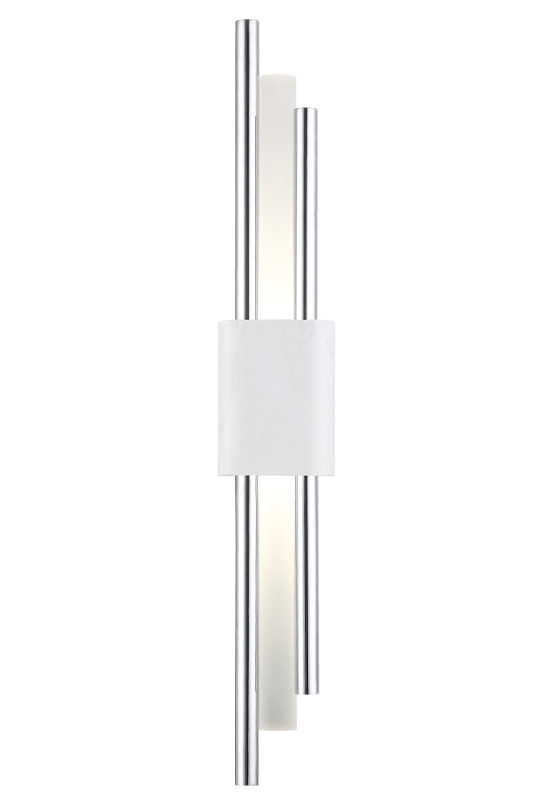 Бра 59 см, 6W, 3000K Crystal Lux CARTA AP6W LED WHITE/CHROME Белый/хром