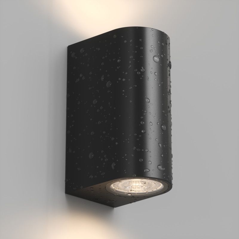 Бра 15*6,8*9,2- см, 2*GU10*30W, K, Denkirs NARVIK DK9791-BK, черный алюминий