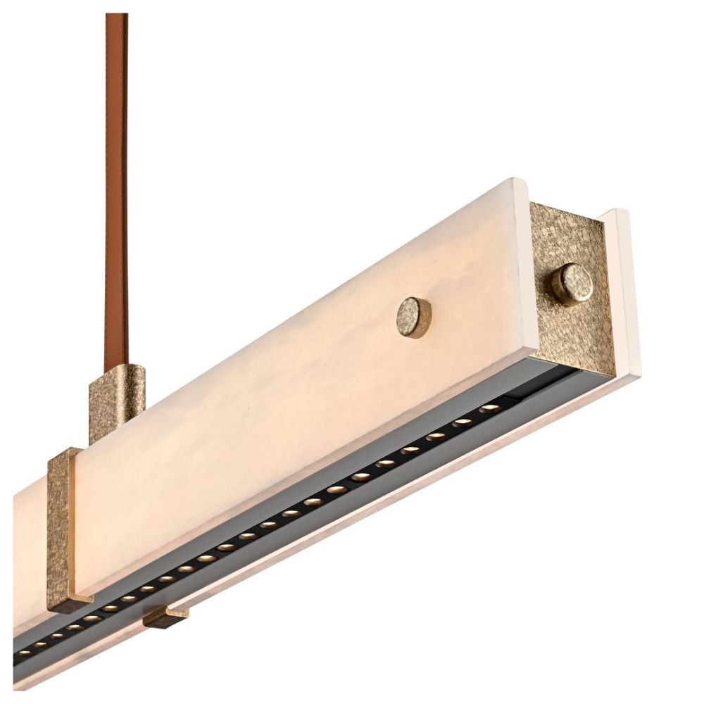 Подвесной светильник 120 см, 150W, 3000K, Wertmark Kerry WE441.12.003, белый-мрамор