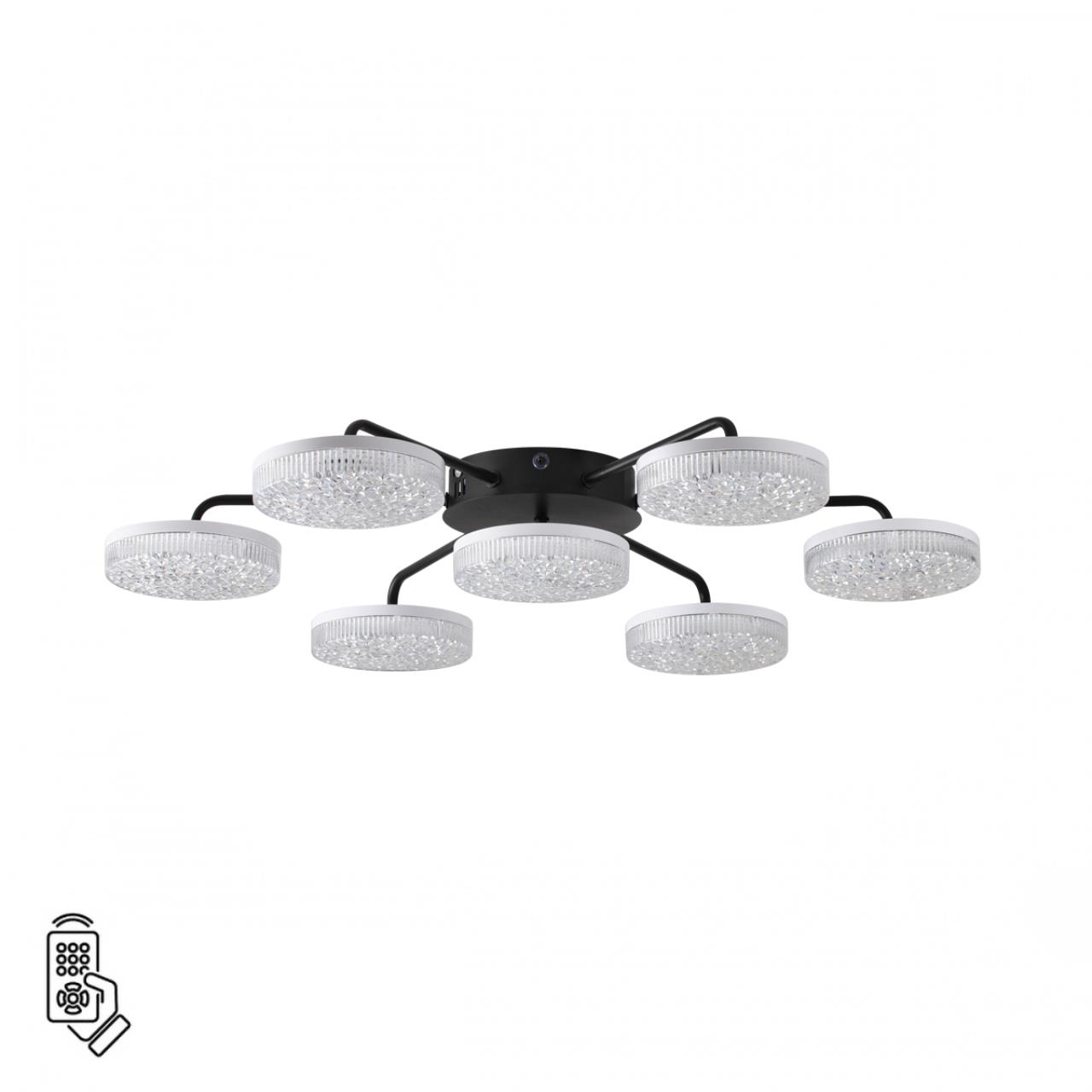 Люстра потолочная 74*9,5 см, 1 LED 90W 3000-4000-6000K Lumion Didana 8236/7CL черный