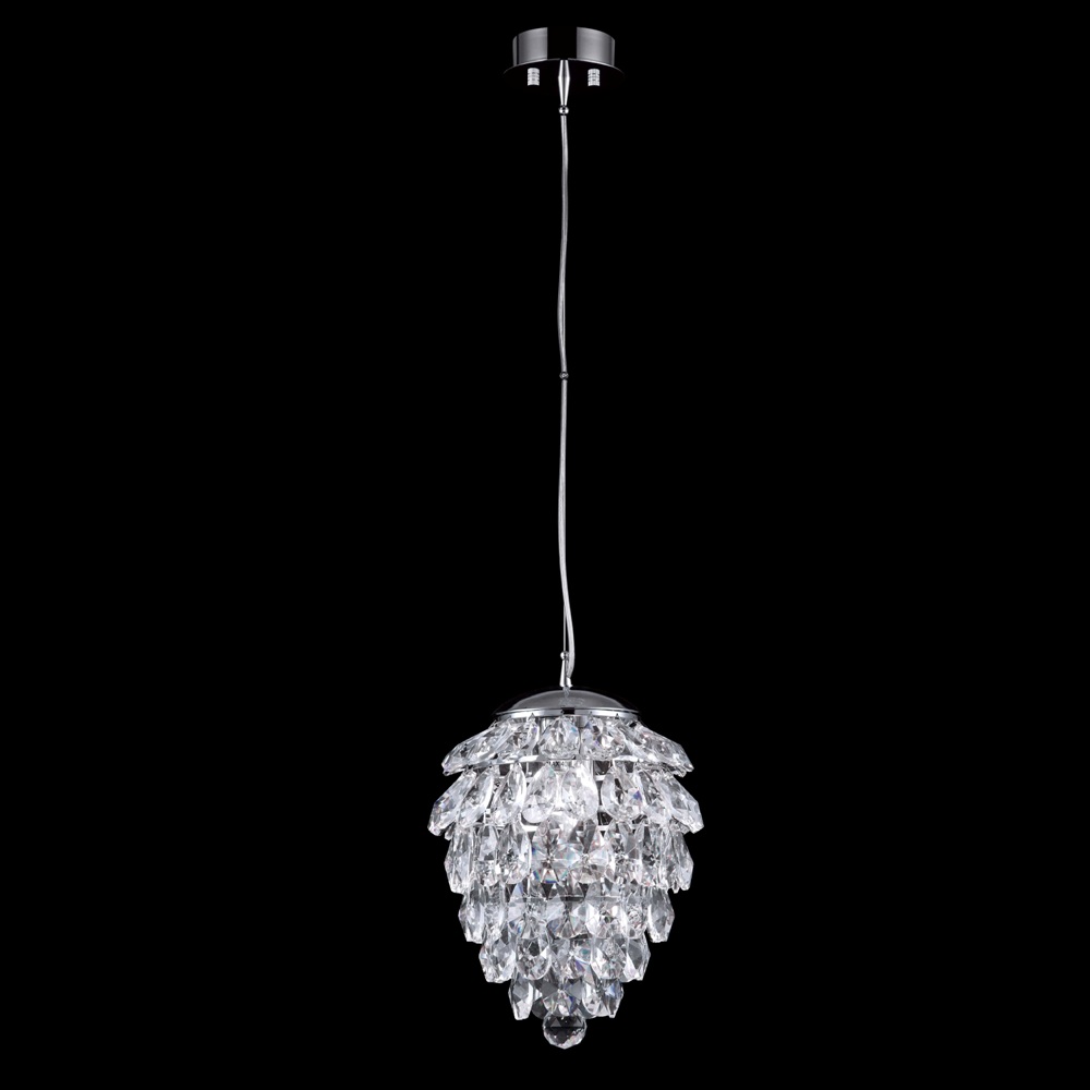 Светильник подвесной 15 см, Crystal Lux CHARME SP2 CHROME/TRANSPARENT Хром