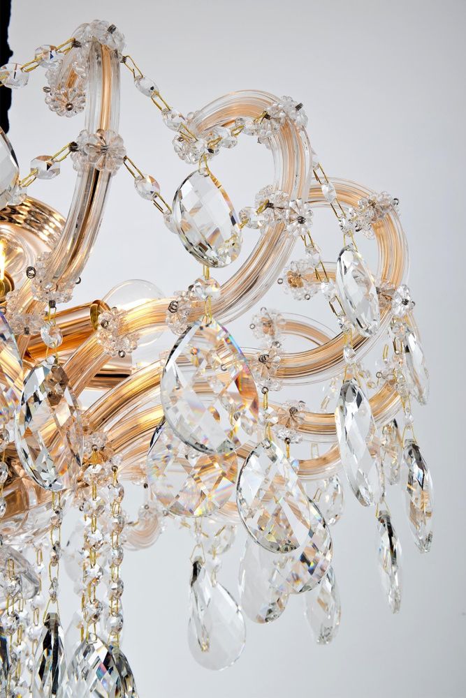 Подвесная люстра 64*64*96 см, Е14 8x40W, Золото, Янтарный MODELUX premium ML.7001.8P