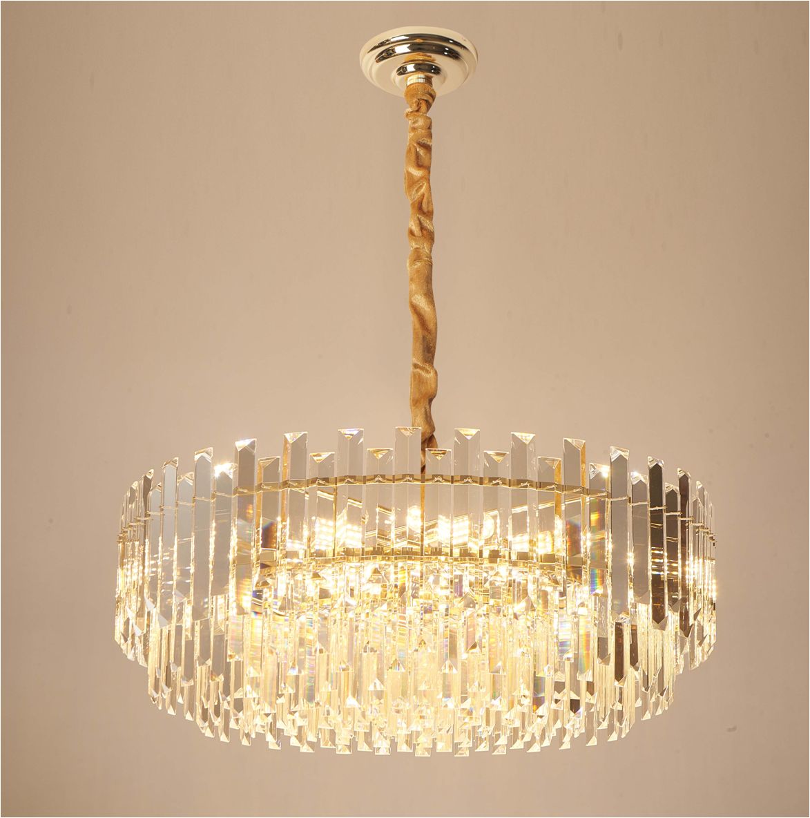 Люстра  800*300, 18*E14, 40W NewRgy Cristallo DM50-ф800*H300 H GOLD, H GOLD