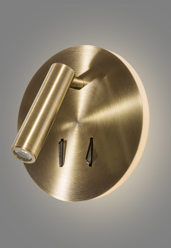 Настенный светильник 15 см, 1*3W/6W/9W, 3000K, Crystal Lux CLT 223W BZ Бронза