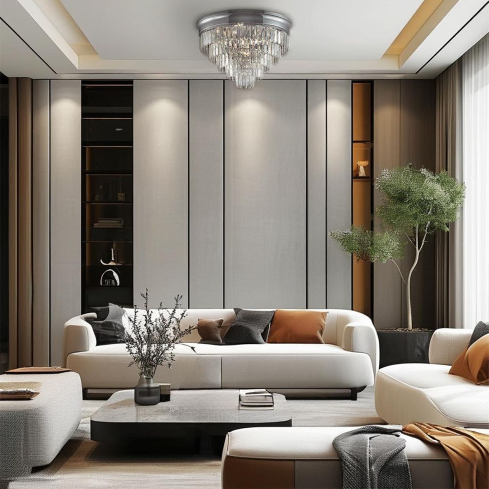 Люстра потолочная *55*-36 см, 8*E14*40W, Lumion ZAHA 8266/8C, хром, прозрачный