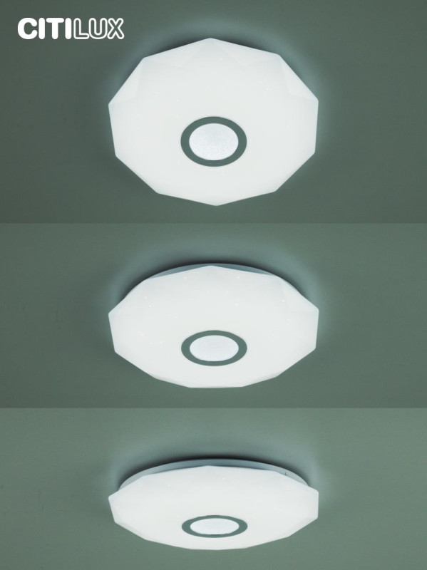 Светильник 45 см, 40W, 3000-5500K Citilux Диамант Смарт CL713A40G,белый