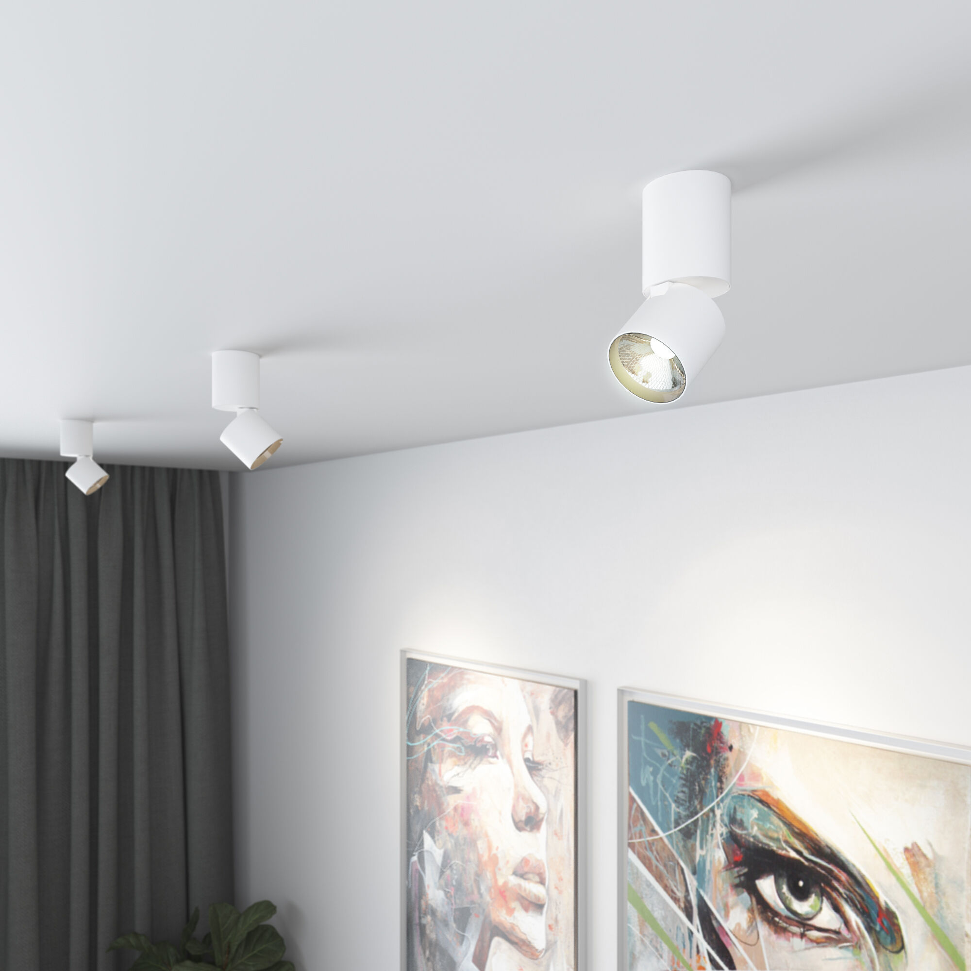 Точечный светильник LED 10W, 4000 К, 13,7*5*6 см, белый, Elektrostandard Sens 25042/LED