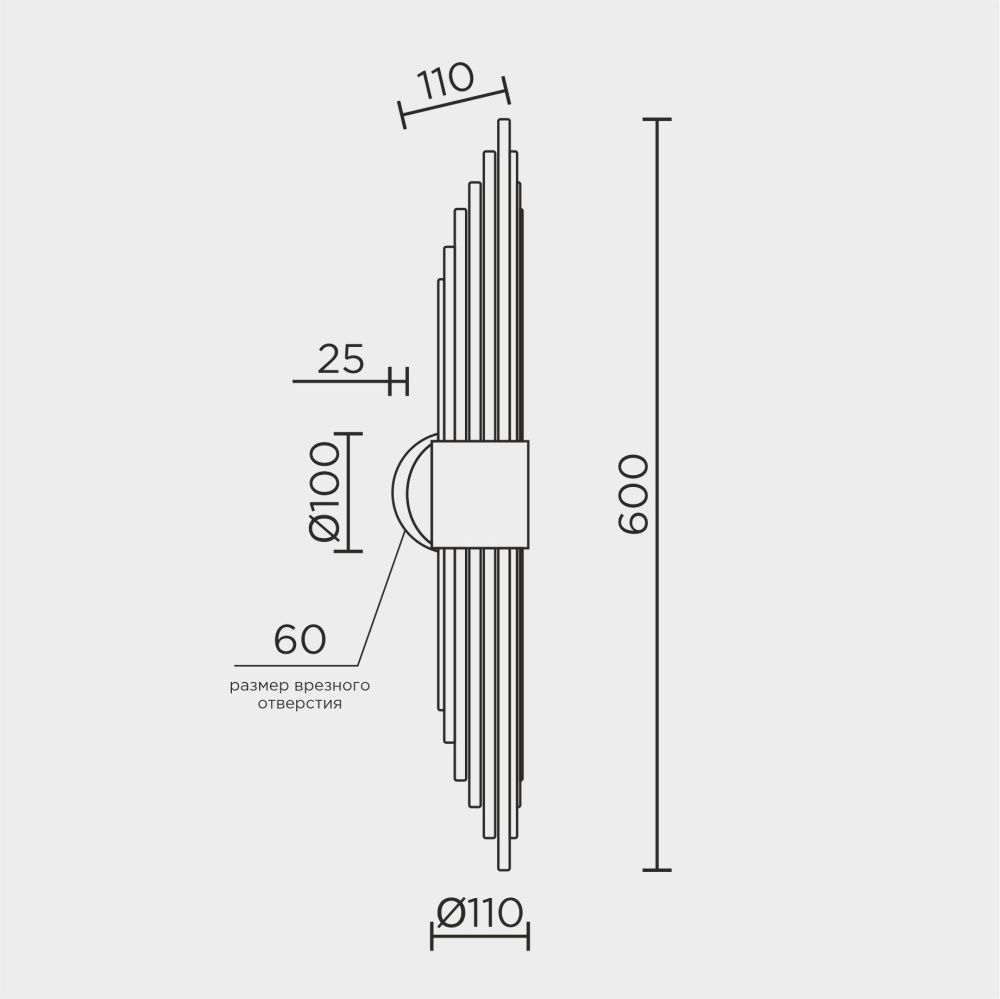 Настенный светильник 11*11*0,0000 см, Е14 2x40ВтW, Латунь MODELUX ML.516.02